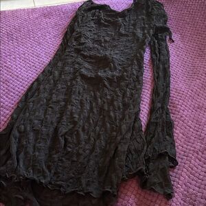 Dolls kill darker wavs TECHNO NOVELTY MESH DRESS - BLACK